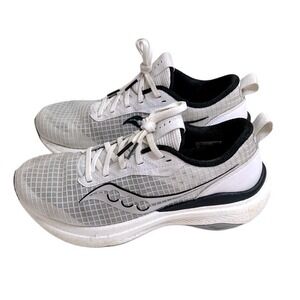 Saucony Endorphin Shift Womens White Black Silver Grid Running Shoes 10
